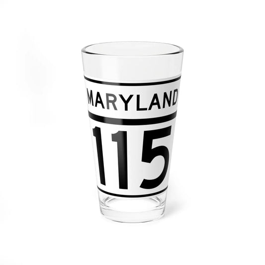 MD Route 115 (Maryland) (Road Sign) Pint Glass 16oz 16oz - Go Mug Yourself