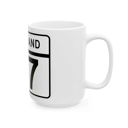 MD Route 117 (Maryland) (Road Sign) White Coffee Mug - Go Mug Yourself
