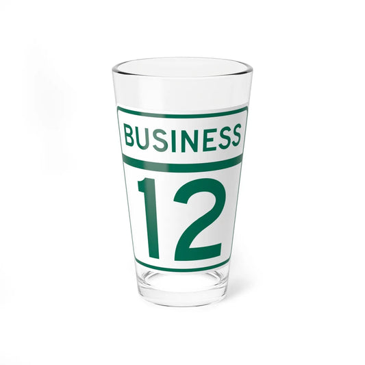 MD Route 12 Business (Maryland) (Road Sign) Pint Glass 16oz 16oz - Go Mug Yourself