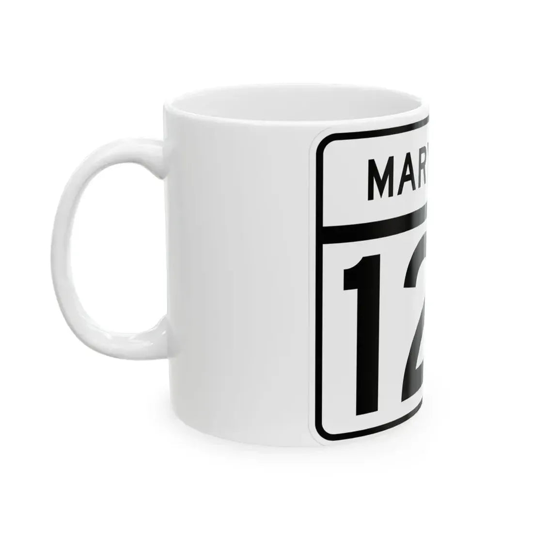 MD Route 120 (Maryland) (Road Sign) White Coffee Mug - Go Mug Yourself