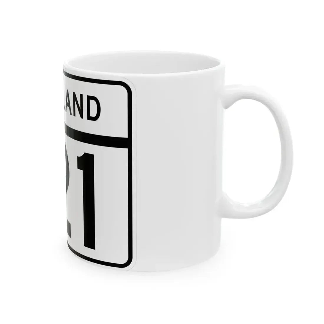 MD Route 121 (Maryland) (Road Sign) White Coffee Mug - Go Mug Yourself