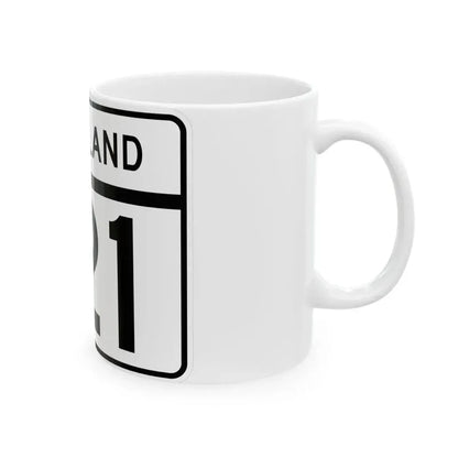 MD Route 121 (Maryland) (Road Sign) White Coffee Mug - Go Mug Yourself