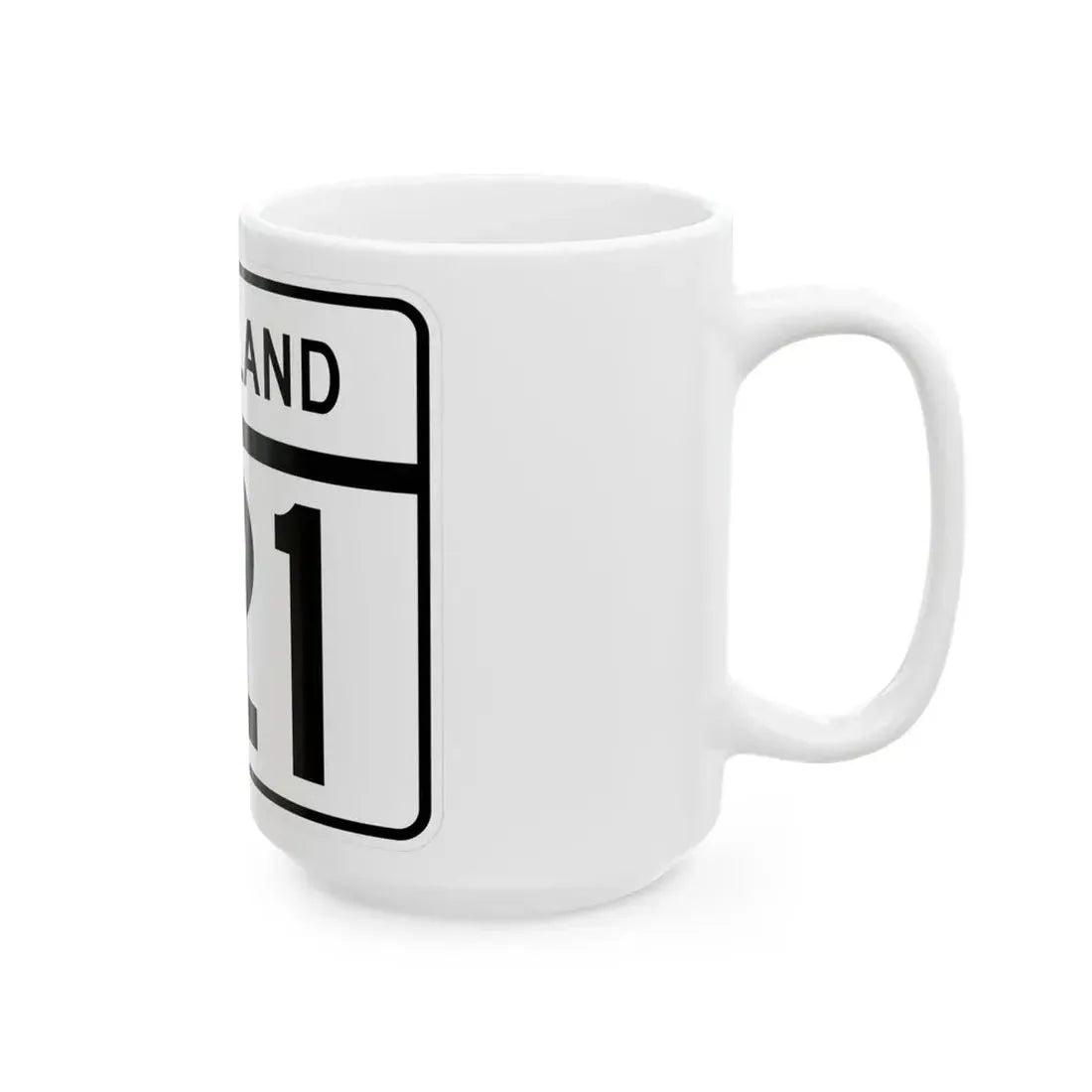 MD Route 121 (Maryland) (Road Sign) White Coffee Mug - Go Mug Yourself