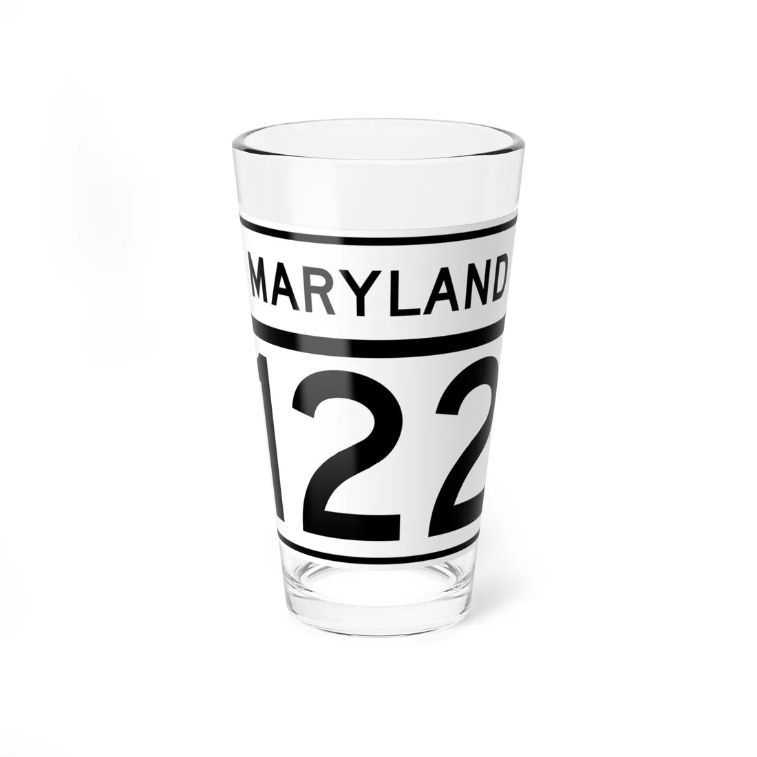 MD Route 122 (Maryland) (Road Sign) Pint Glass 16oz - Go Mug Yourself