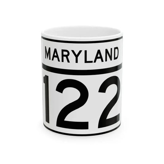 MD Route 122 (Maryland) (Road Sign) White Coffee Mug 11oz - Go Mug Yourself