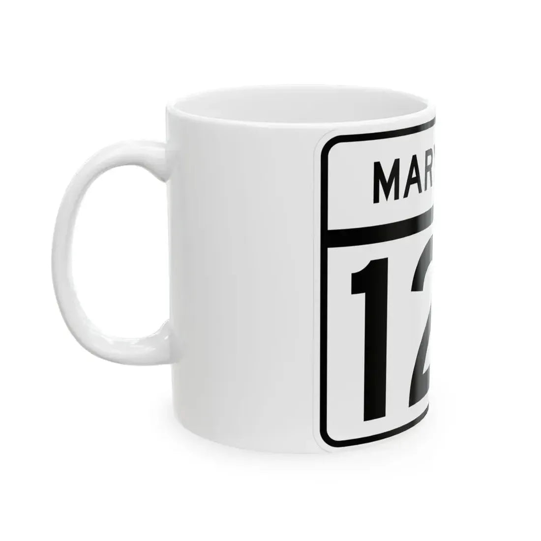 MD Route 122 (Maryland) (Road Sign) White Coffee Mug - Go Mug Yourself