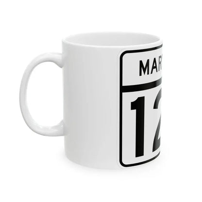 MD Route 124 (Maryland) (Road Sign) White Coffee Mug - Go Mug Yourself