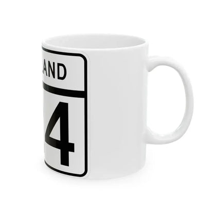 MD Route 124 (Maryland) (Road Sign) White Coffee Mug - Go Mug Yourself