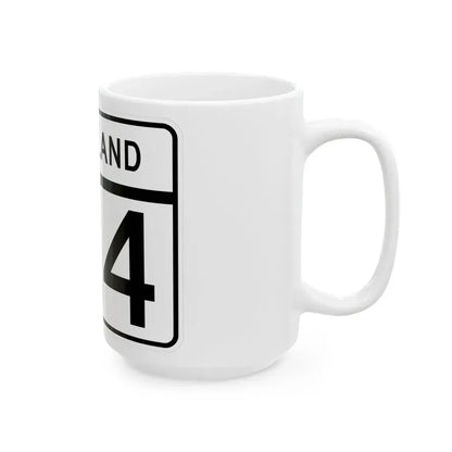 MD Route 124 (Maryland) (Road Sign) White Coffee Mug - Go Mug Yourself