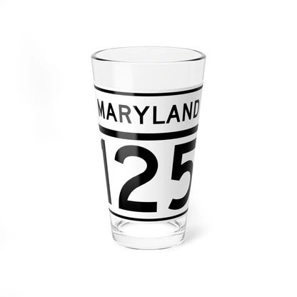 MD Route 125 (Maryland) (Road Sign) Pint Glass 16oz 16oz - Go Mug Yourself