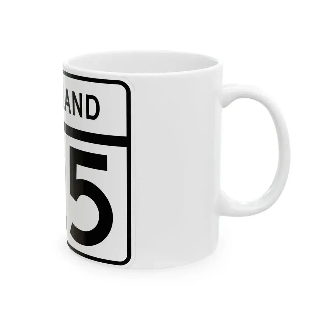 MD Route 125 (Maryland) (Road Sign) White Coffee Mug - Go Mug Yourself