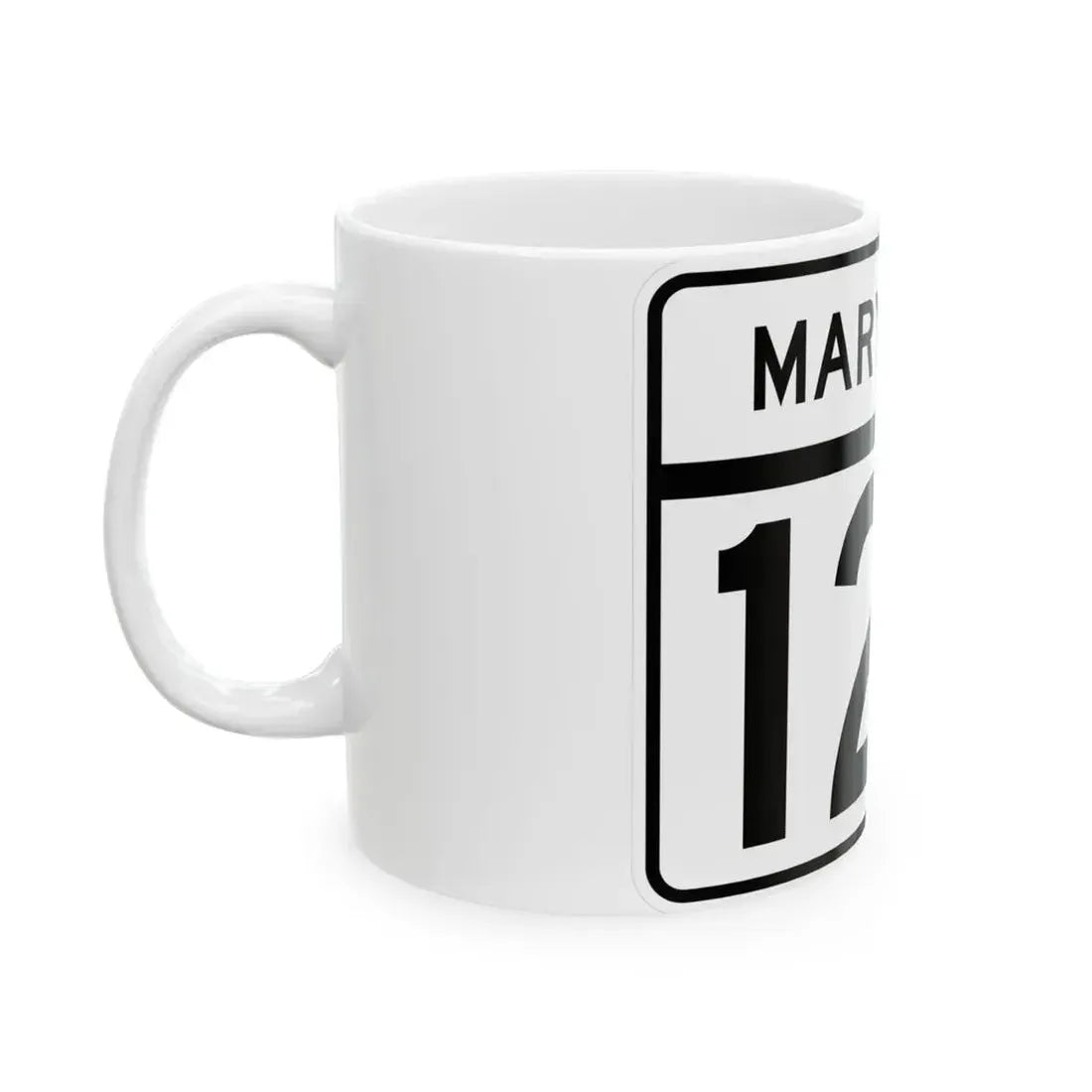 MD Route 127 (Maryland) (Road Sign) White Coffee Mug - Go Mug Yourself