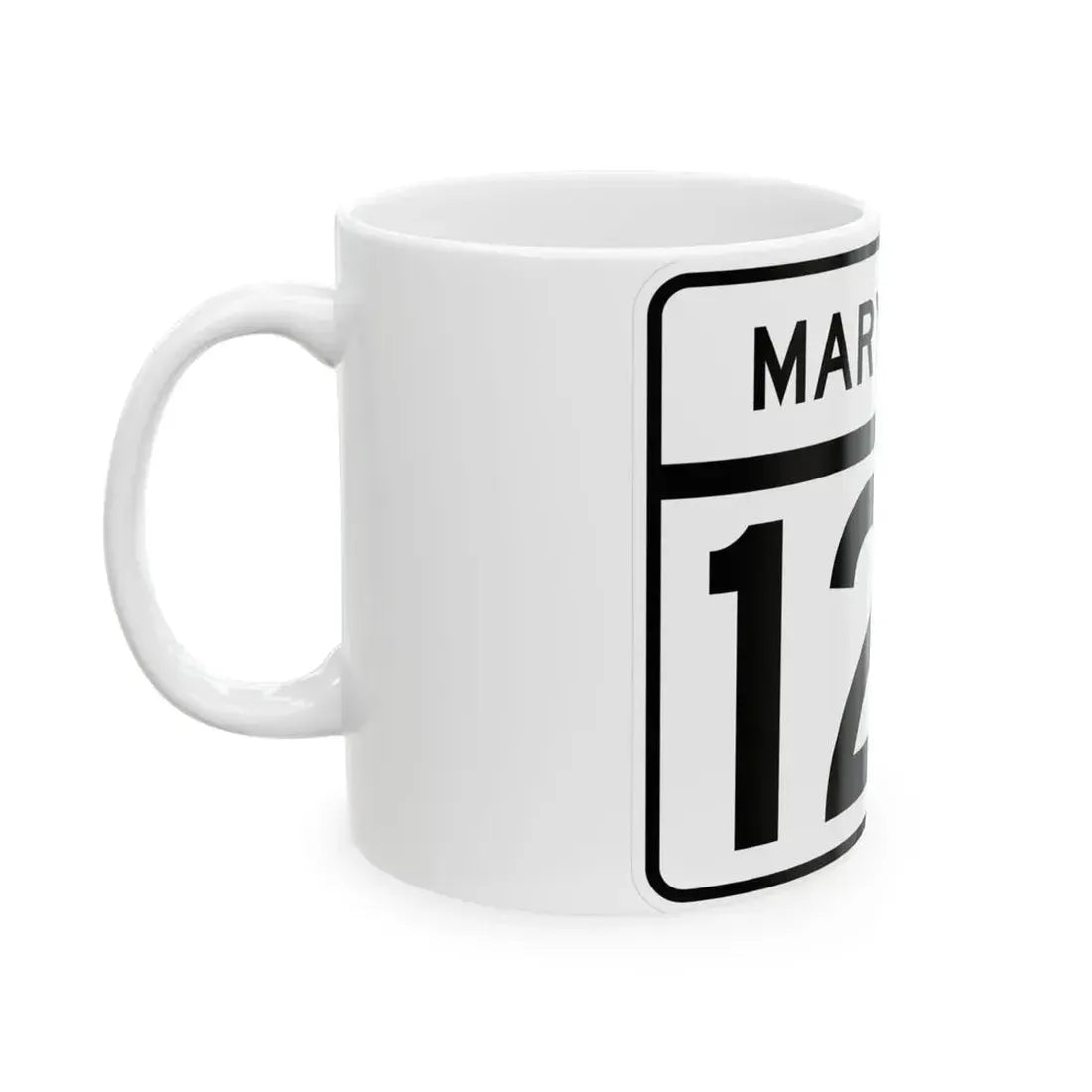 MD Route 128 (Maryland) (Road Sign) White Coffee Mug - Go Mug Yourself