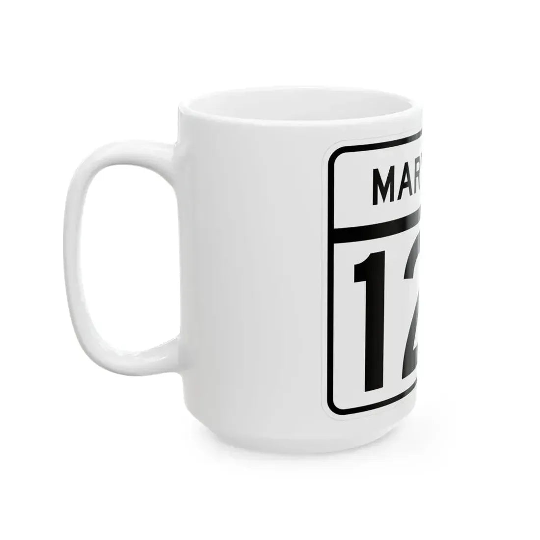 MD Route 128 (Maryland) (Road Sign) White Coffee Mug - Go Mug Yourself