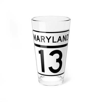 MD Route 13 (Maryland) (Road Sign) Pint Glass 16oz 16oz - Go Mug Yourself