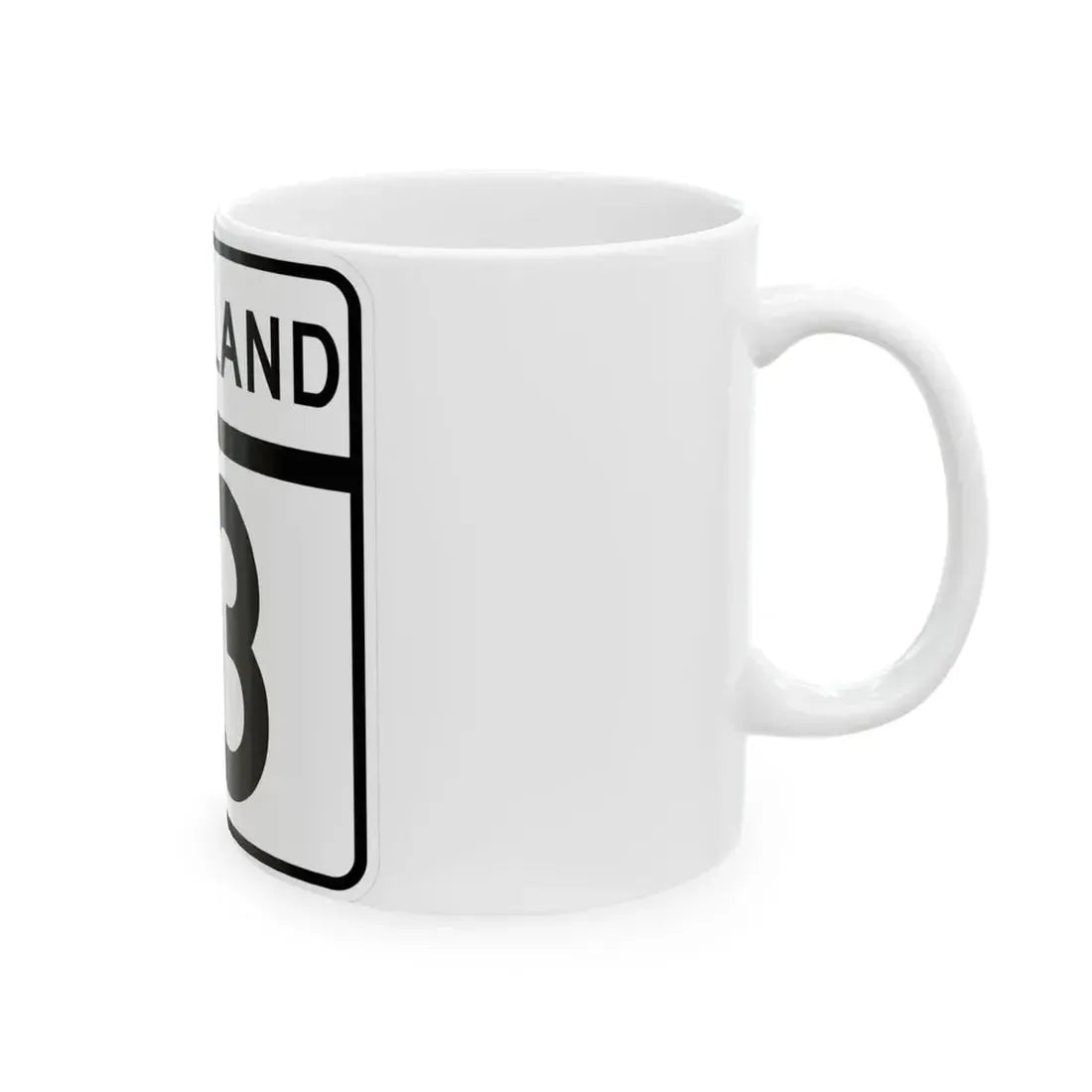 MD Route 13 (Maryland) (Road Sign) White Coffee Mug - Go Mug Yourself