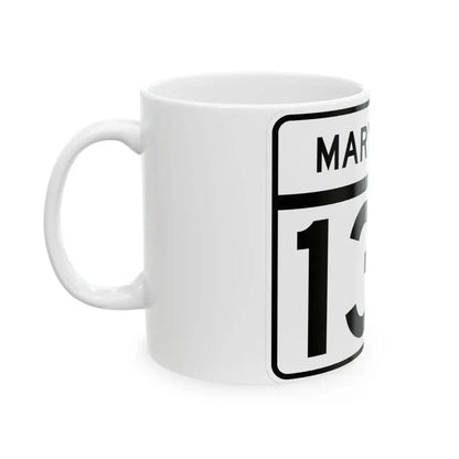 MD Route 130 (Maryland) (Road Sign) White Coffee Mug - Go Mug Yourself