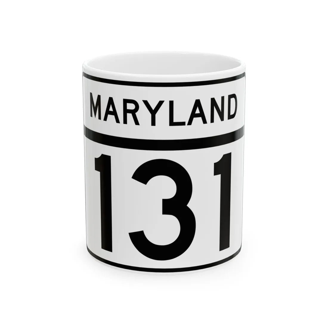 MD Route 131 (Maryland) (Road Sign) White Coffee Mug 11oz - Go Mug Yourself