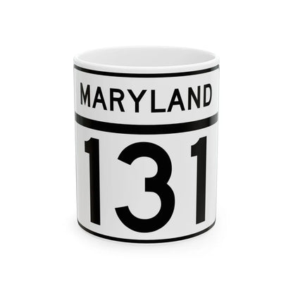 MD Route 131 (Maryland) (Road Sign) White Coffee Mug 11oz - Go Mug Yourself