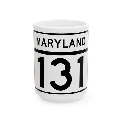 MD Route 131 (Maryland) (Road Sign) White Coffee Mug 15oz - Go Mug Yourself