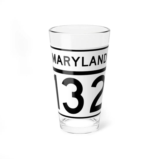 MD Route 132 (Maryland) (Road Sign) Pint Glass 16oz 16oz - Go Mug Yourself