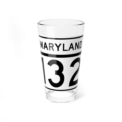 MD Route 132 (Maryland) (Road Sign) Pint Glass 16oz - Go Mug Yourself