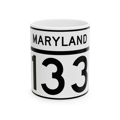 MD Route 133 (Maryland) (Road Sign) White Coffee Mug 11oz - Go Mug Yourself