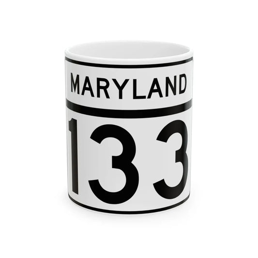 MD Route 133 (Maryland) (Road Sign) White Coffee Mug 11oz - Go Mug Yourself