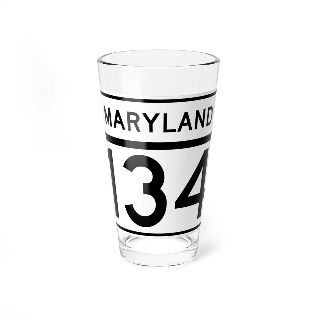 MD Route 134 (Maryland) (Road Sign) Pint Glass 16oz 16oz - Go Mug Yourself