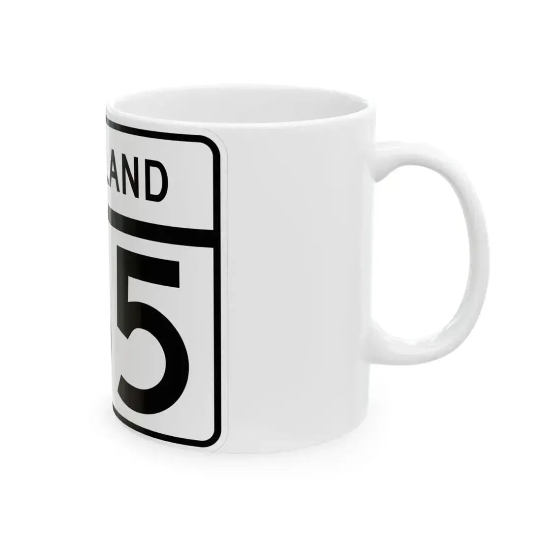MD Route 135 (Maryland) (Road Sign) White Coffee Mug - Go Mug Yourself