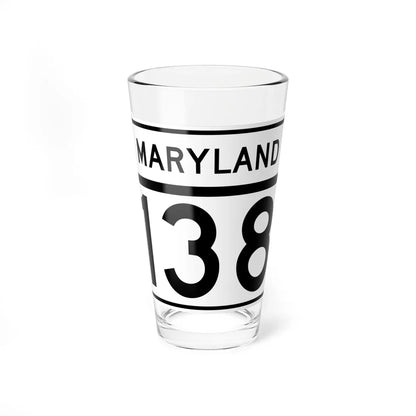 MD Route 138 (Maryland) (Road Sign) Pint Glass 16oz 16oz - Go Mug Yourself