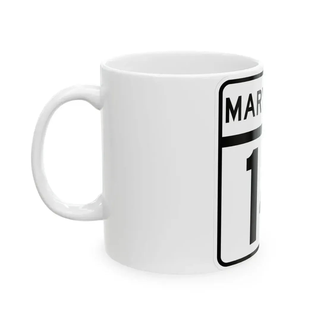 MD Route 14 (Maryland) (Road Sign) White Coffee Mug - Go Mug Yourself