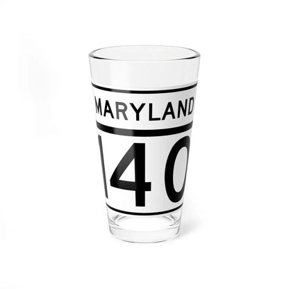 MD Route 140 (Maryland) (Road Sign) Pint Glass 16oz 16oz - Go Mug Yourself
