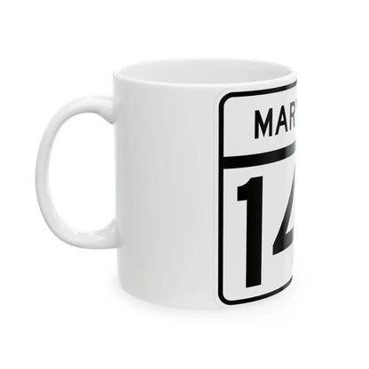 MD Route 140 (Maryland) (Road Sign) White Coffee Mug - Go Mug Yourself