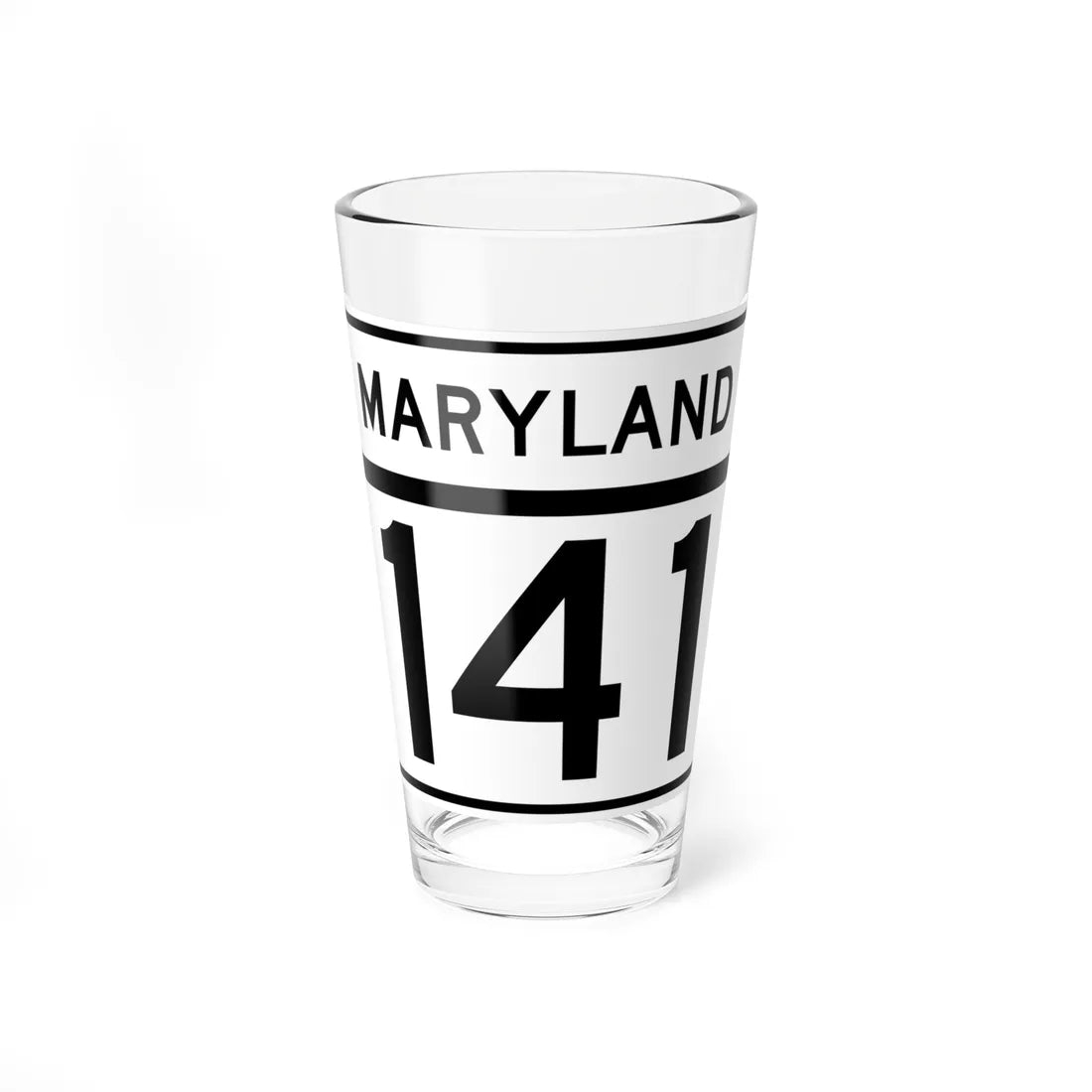 MD Route 141 (Maryland) (Road Sign) Pint Glass 16oz 16oz - Go Mug Yourself
