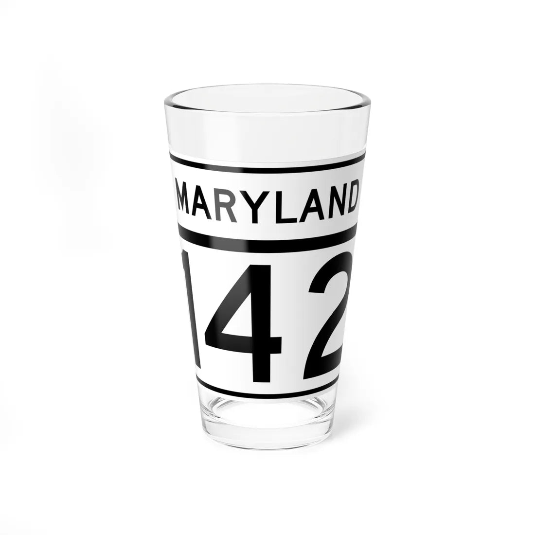 MD Route 142 (Maryland) (Road Sign) Pint Glass 16oz - Go Mug Yourself