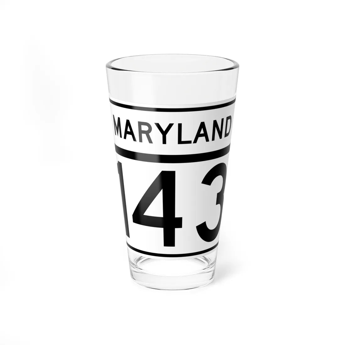 MD Route 143 (Maryland) (Road Sign) Pint Glass 16oz - Go Mug Yourself