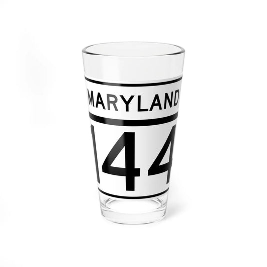 MD Route 144 (Maryland) (Road Sign) Pint Glass 16oz 16oz - Go Mug Yourself