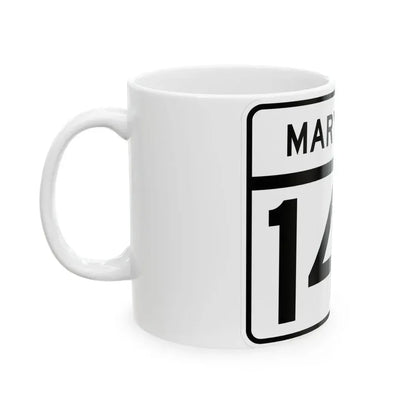 MD Route 144 (Maryland) (Road Sign) White Coffee Mug - Go Mug Yourself