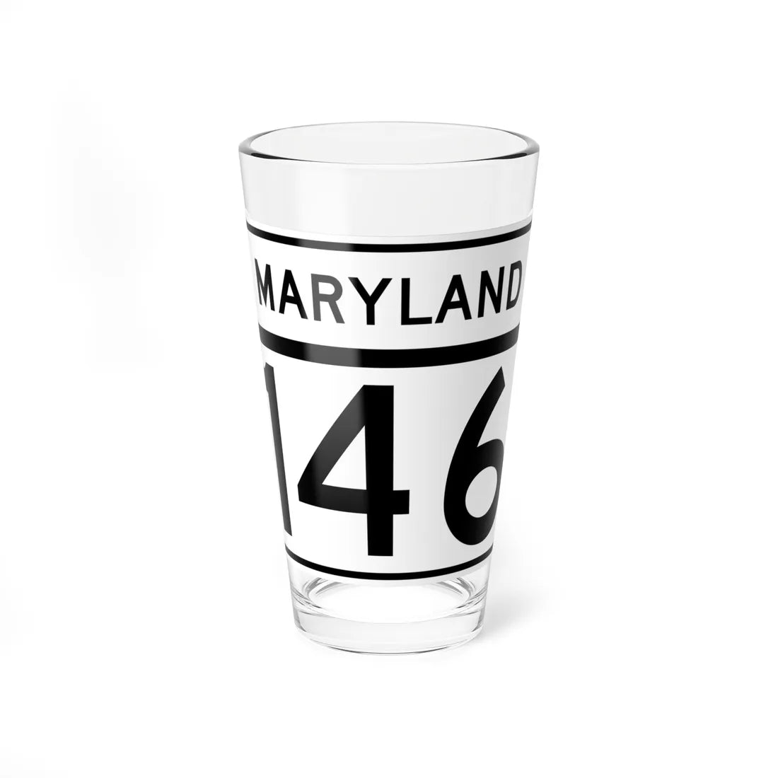 MD Route 146 (Maryland) (Road Sign) Pint Glass 16oz 16oz - Go Mug Yourself