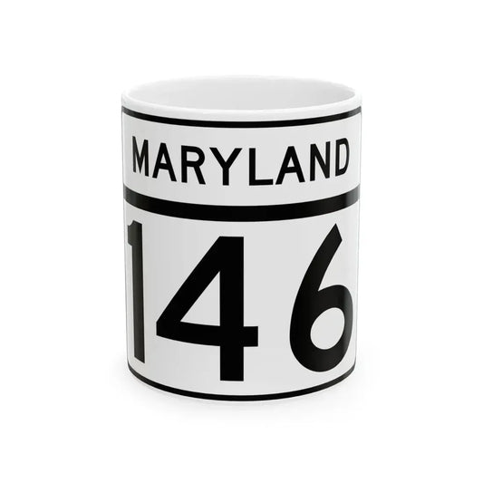MD Route 146 (Maryland) (Road Sign) White Coffee Mug 11oz - Go Mug Yourself