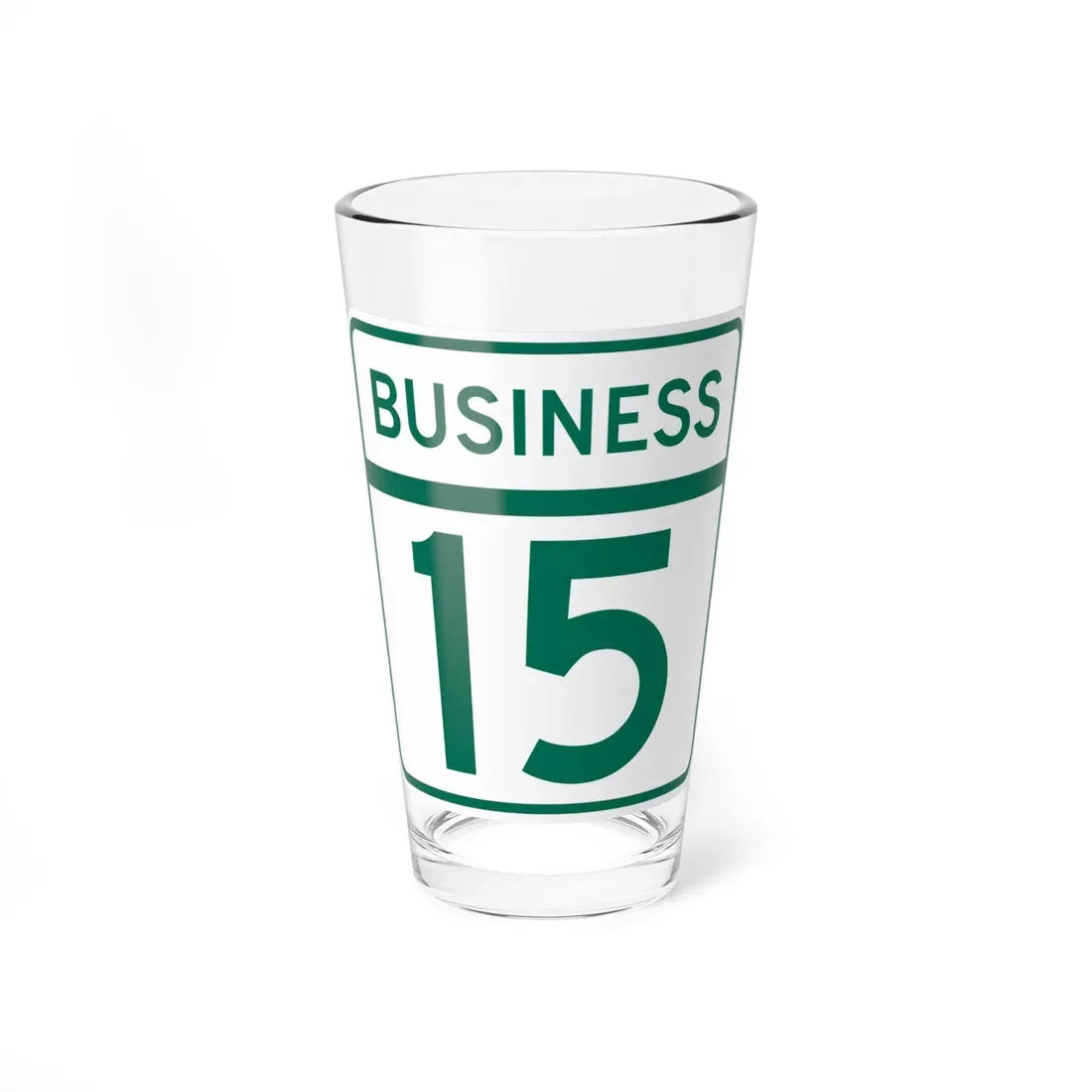 MD Route 15 Business (Maryland) (Road Sign) Pint Glass 16oz 16oz - Go Mug Yourself