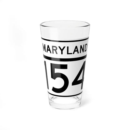 MD Route 154 (Maryland) (Road Sign) Pint Glass 16oz 16oz - Go Mug Yourself