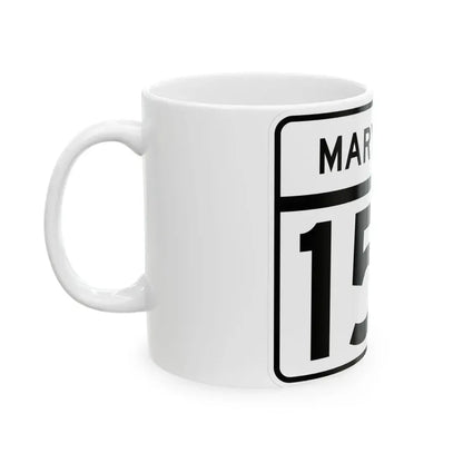 MD Route 154 (Maryland) (Road Sign) White Coffee Mug - Go Mug Yourself