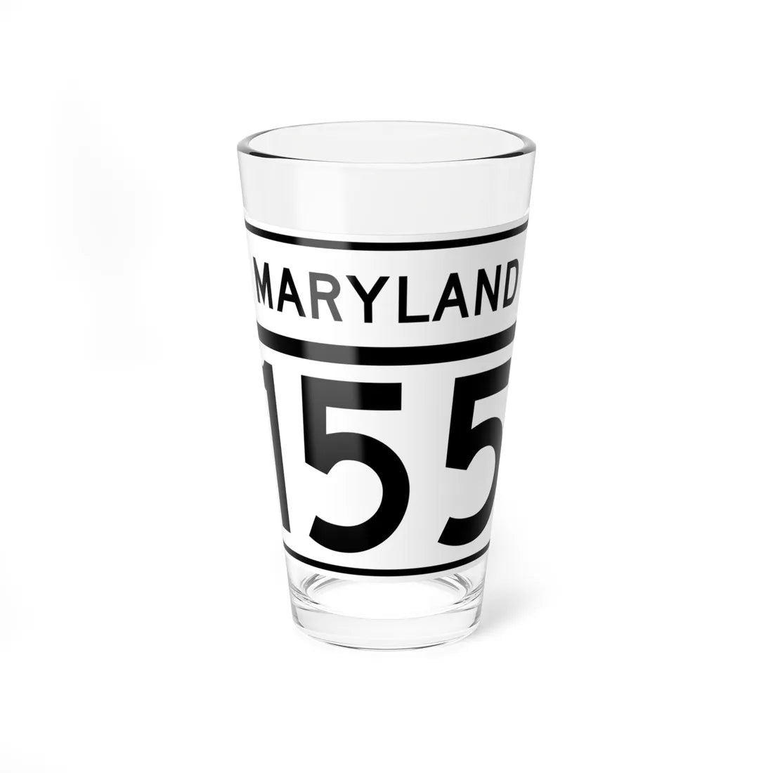 MD Route 155 (Maryland) (Road Sign) Pint Glass 16oz 16oz - Go Mug Yourself