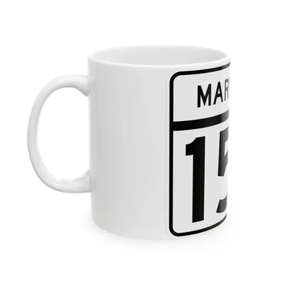 MD Route 155 (Maryland) (Road Sign) White Coffee Mug - Go Mug Yourself