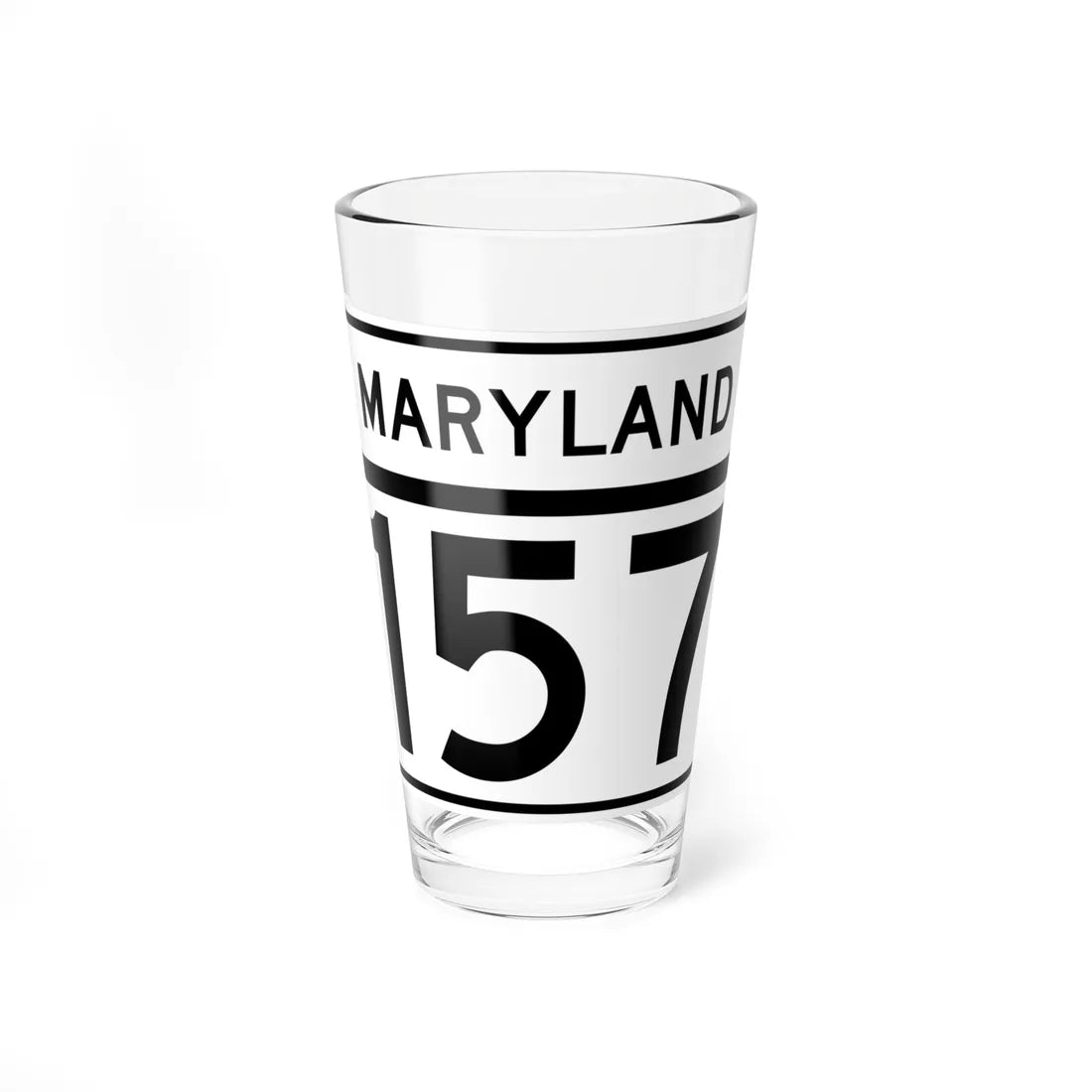 MD Route 157 (Maryland) (Road Sign) Pint Glass 16oz 16oz - Go Mug Yourself