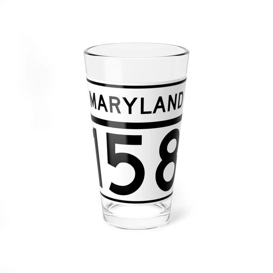 MD Route 158 (Maryland) (Road Sign) Pint Glass 16oz 16oz - Go Mug Yourself