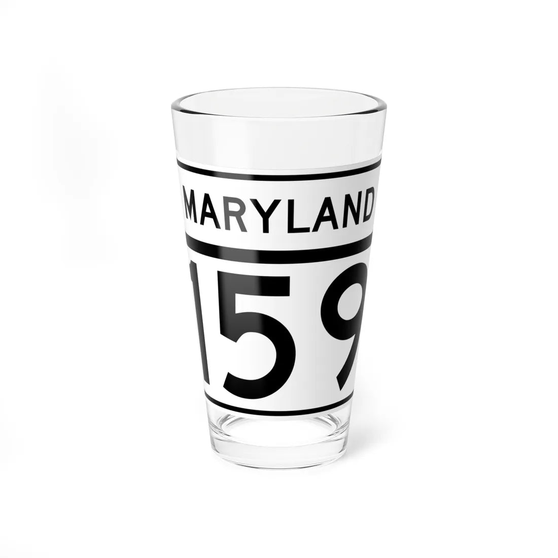 MD Route 159 (Maryland) (Road Sign) Pint Glass 16oz 16oz - Go Mug Yourself