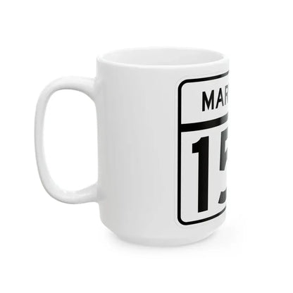 MD Route 159 (Maryland) (Road Sign) White Coffee Mug - Go Mug Yourself